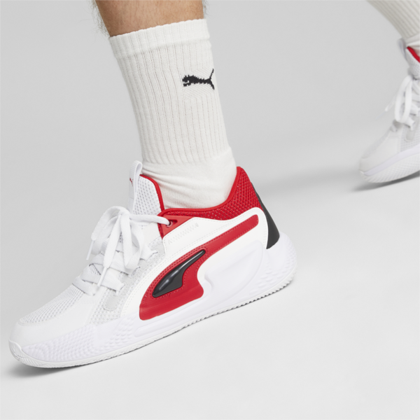 Zapatillas de basketball Court Rider Chaos Team, Ash Gray-PUMA White-PUMA Black-For All Time Red, large-ARG