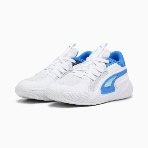Zapatillas de basketball Court Rider Chaos Team, Ash Gray-PUMA White-PUMA Black-Ultra Blue-Team Aqua, large-ARG
