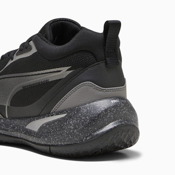 Playmaker Pro Trophies Basketball Shoes, Puma Aged Silver-Cast Iron-PUMA Black, large-ZAF