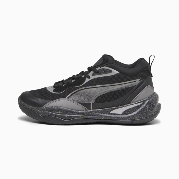 Playmaker Pro Trophies Basketball Shoes, Puma Aged Silver-Cast Iron-PUMA Black, large-ZAF