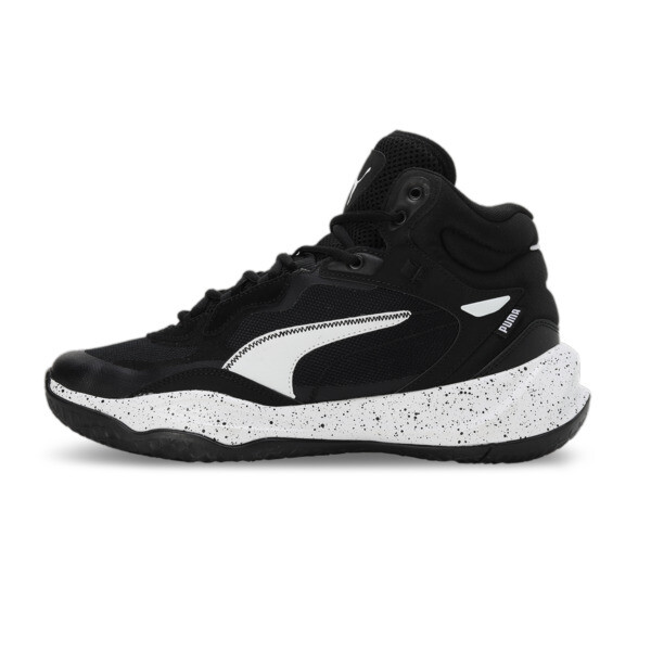 Playmaker Pro Mid Splatter Basketball Shoes black PUMA