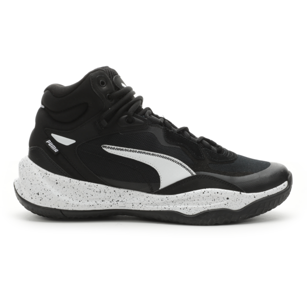 Zapatillas de basketball Playmaker Pro Mid Splatter, PUMA Black-PUMA White, large-ARG