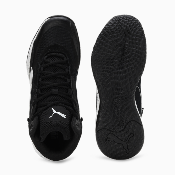 Zapatillas de basketball Playmaker Pro Mid Splatter, PUMA Black-PUMA White, large-ARG