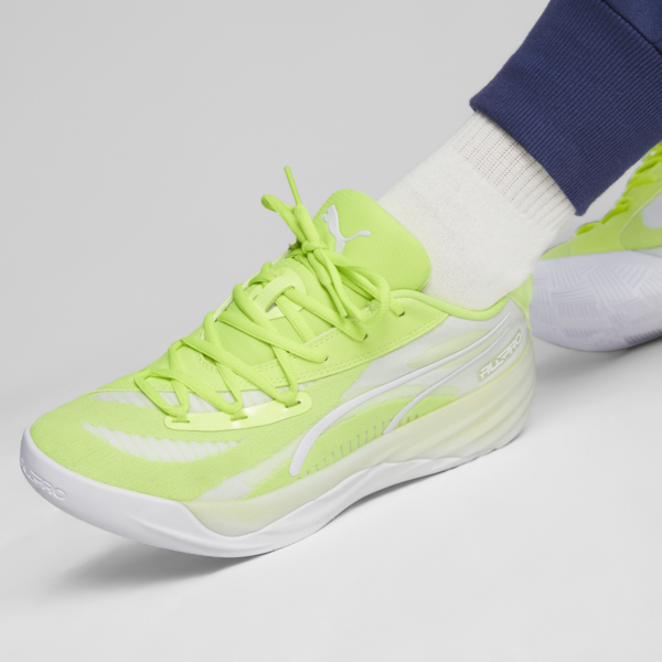 All-Pro NITRO Basketball Shoes, Lime Squeeze-PUMA White, large-ZAF