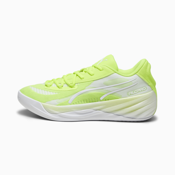All-Pro NITRO Basketball Shoes, Lime Squeeze-PUMA White, large-ZAF