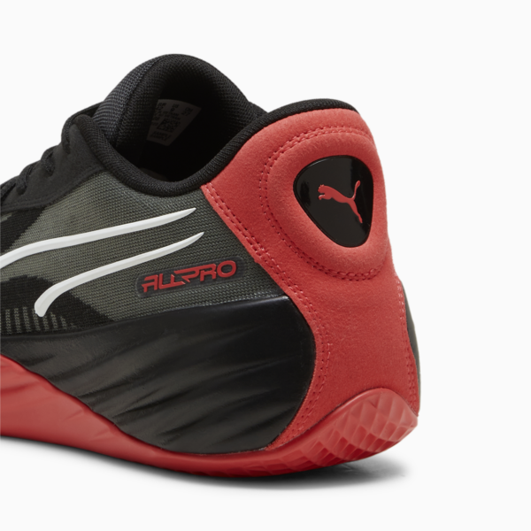 All-Pro NITRO Basketball Shoes, PUMA Black-Active Red, large-MEX