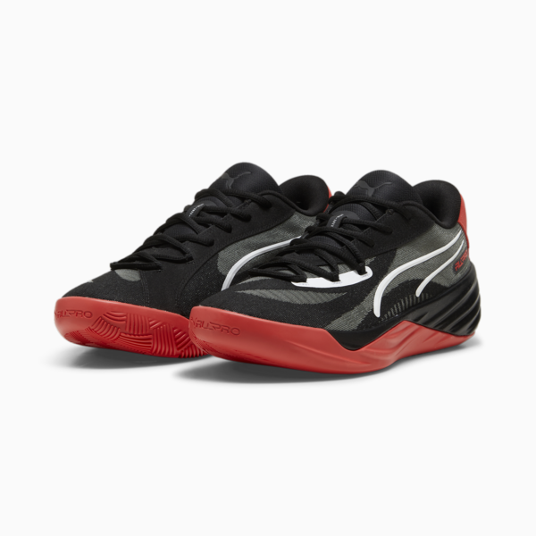 All-Pro NITRO Basketball Shoes, PUMA Black-Active Red, large-MEX