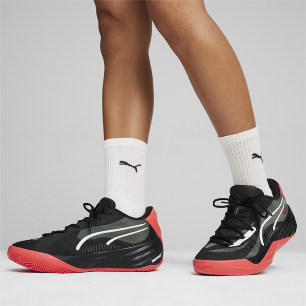 All-Pro NITRO Basketball Shoes, PUMA Black-Active Red, large-MEX
