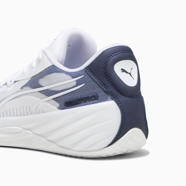 All-Pro NITRO Team Basketball Shoes, PUMA White-PUMA Navy-Lime Squeeze, large-ZAF