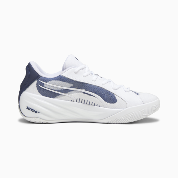 All-Pro NITRO Team Basketball Shoes, PUMA White-PUMA Navy-Lime Squeeze, large-ZAF