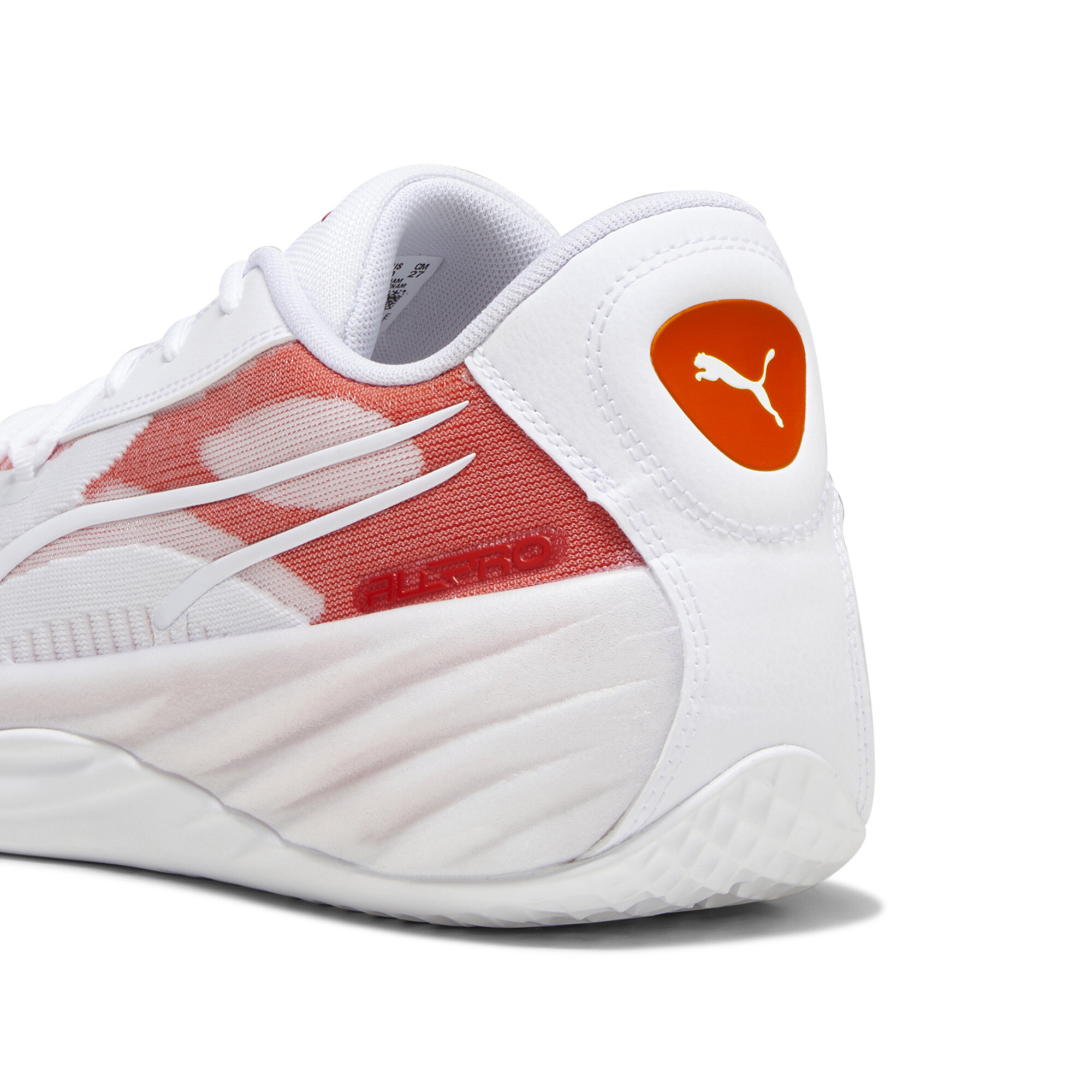PUMA All-Pro NITRO Team basketbalschoenen, Rood/Wit, Maat 40 thumbnail 5