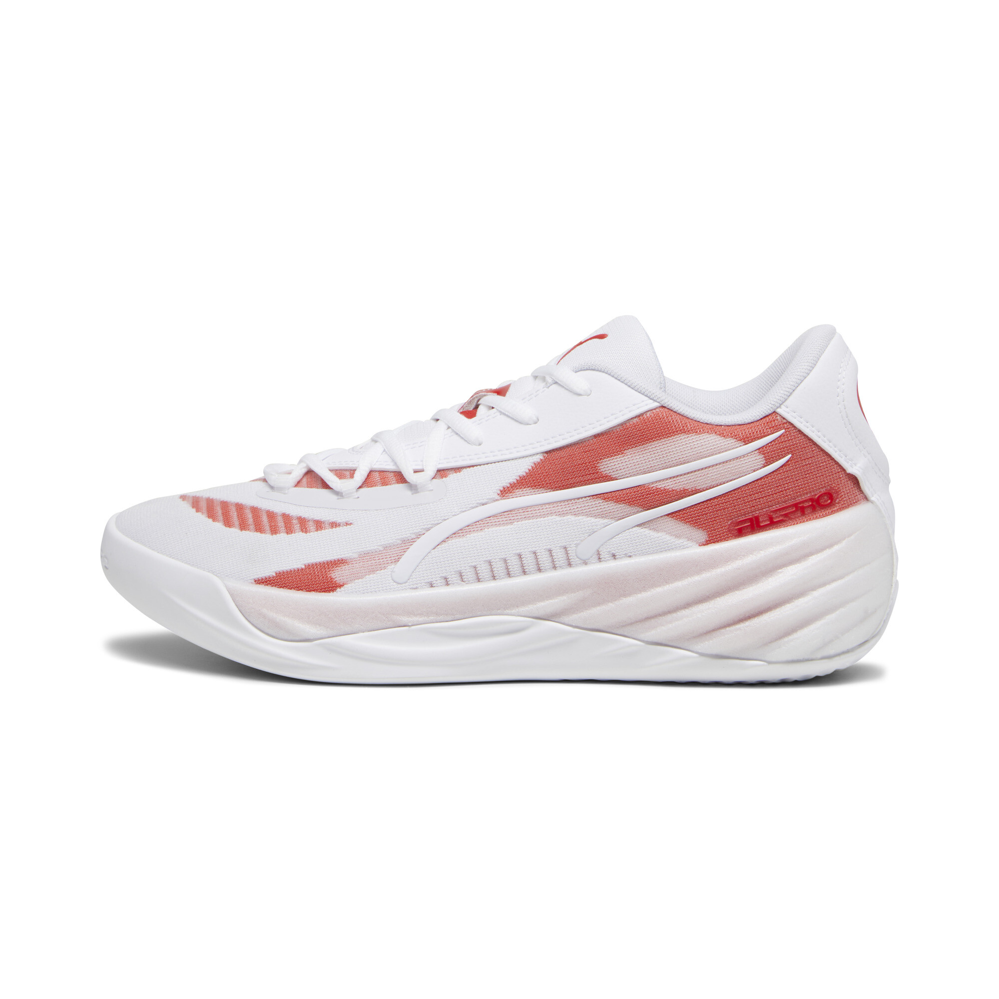 Puma All-Pro NITRO Team Basketballschuhe | Mit Plain | White/Red | Größe: 42