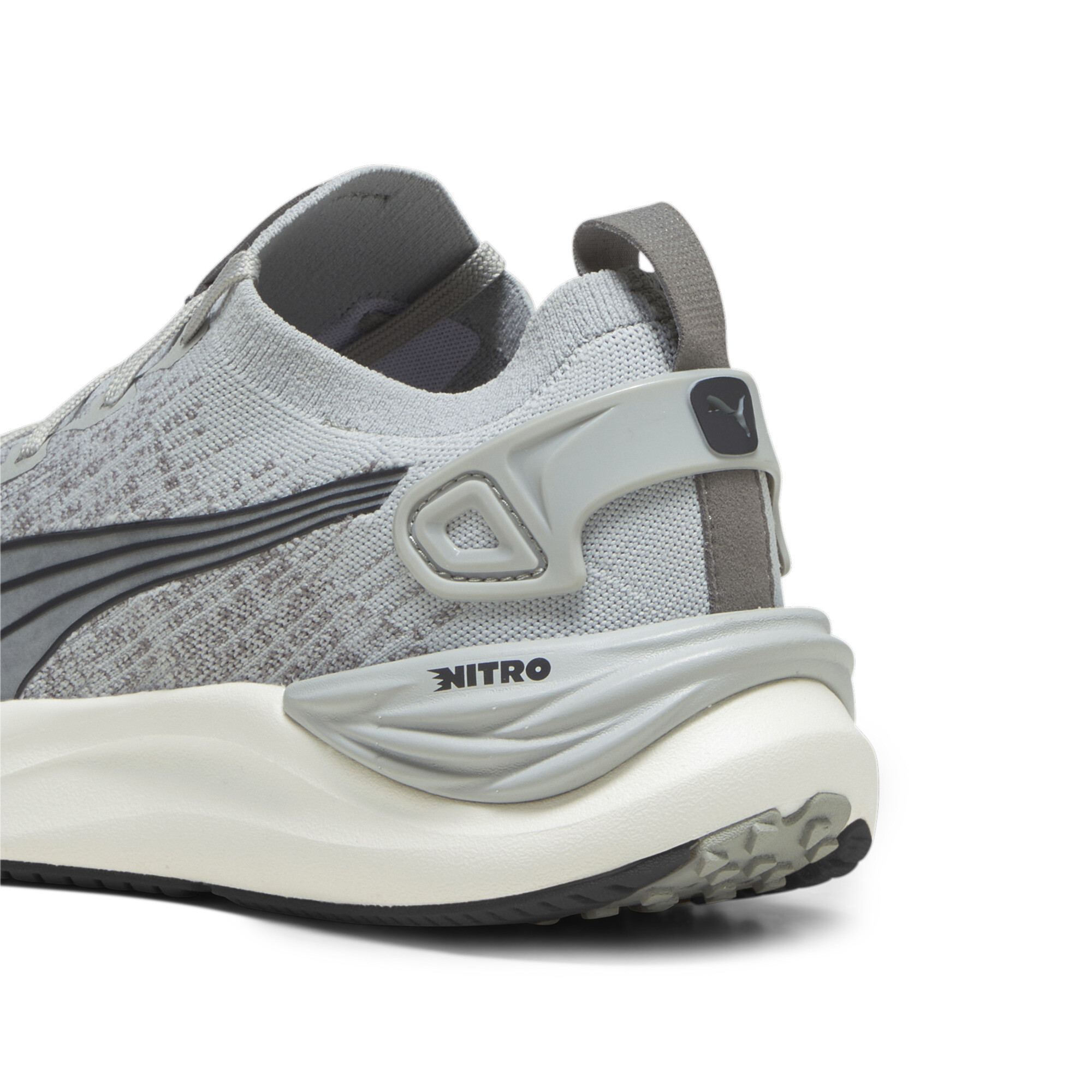 Men's PUMA Electrify NITRO 3 Knit Running Shoes In Gray, Size EU 39