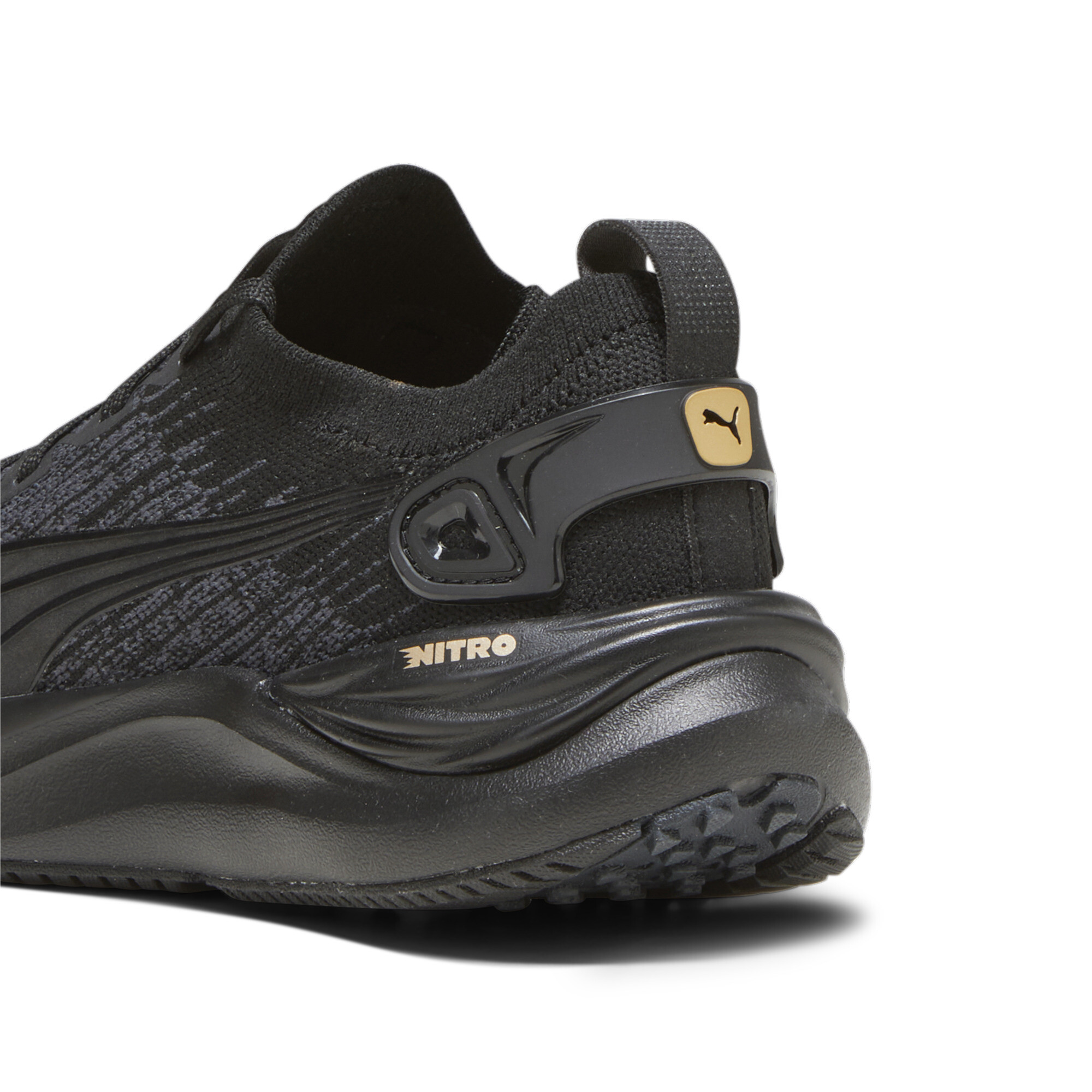 Women's PUMA Electrify NITRO 3 Knit Running Shoes In Black, Size EU 40.5