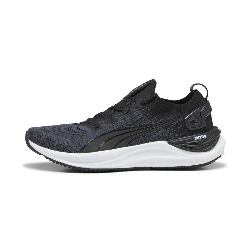 Women's PUMA Electrify NITRO 3 Knit Running Lightweight Shoes in White/Black size 5