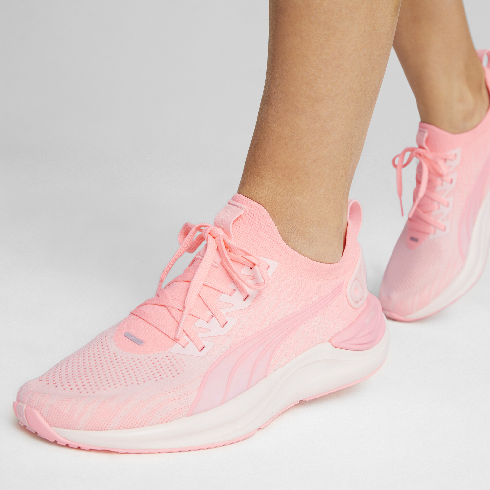 Women's PUMA Electrify NITRO 3 Knit Running Shoes In Pink, Size EU 35.5