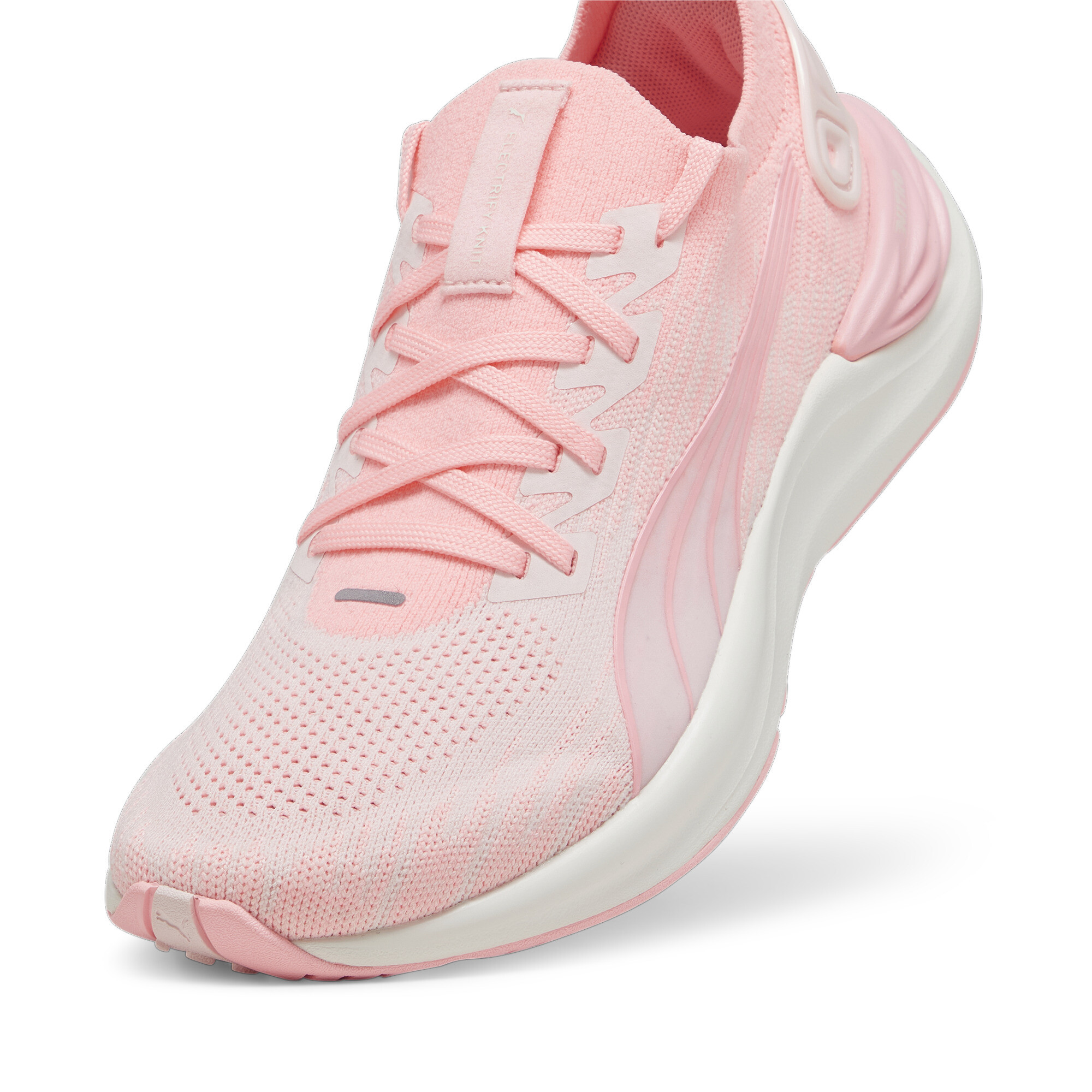 Women's PUMA Electrify NITRO 3 Knit Running Shoes In Pink, Size EU 35.5