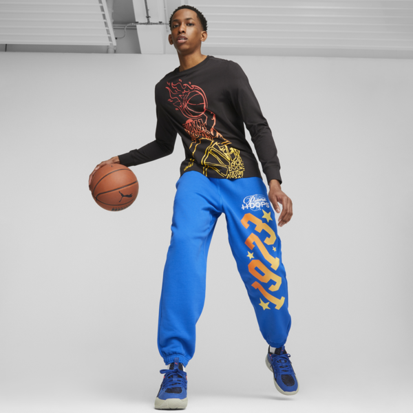 Clyde's Closet Court Rider Basketball Shoes, Clyde Royal-Harbor Mist-PUMA Black-Fire Orchid, large-ZAF