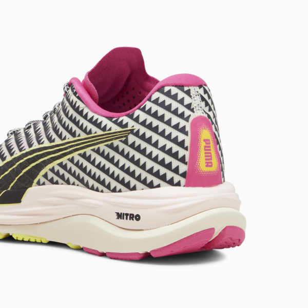 PUMA x lemlem Velocity NITRO 2 Running Shoes Women, Ghost Pepper-PUMA Black-Pink Glimmer, large-ZAF