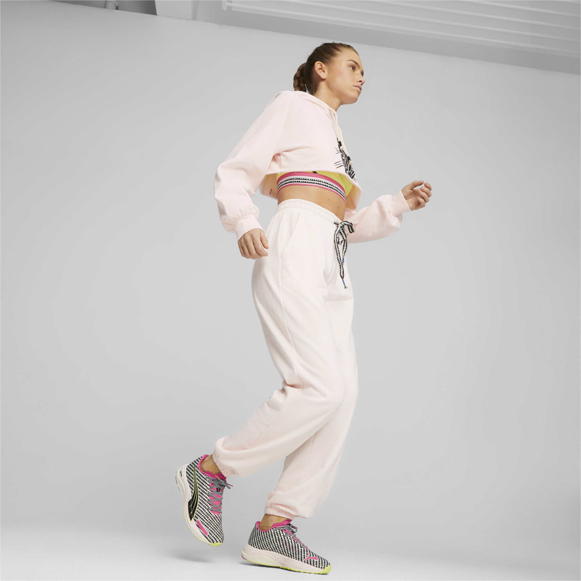 Women's PUMA X Lemlem Velocity NITRO 2 Running Shoes Women In Beige, Size EU 37