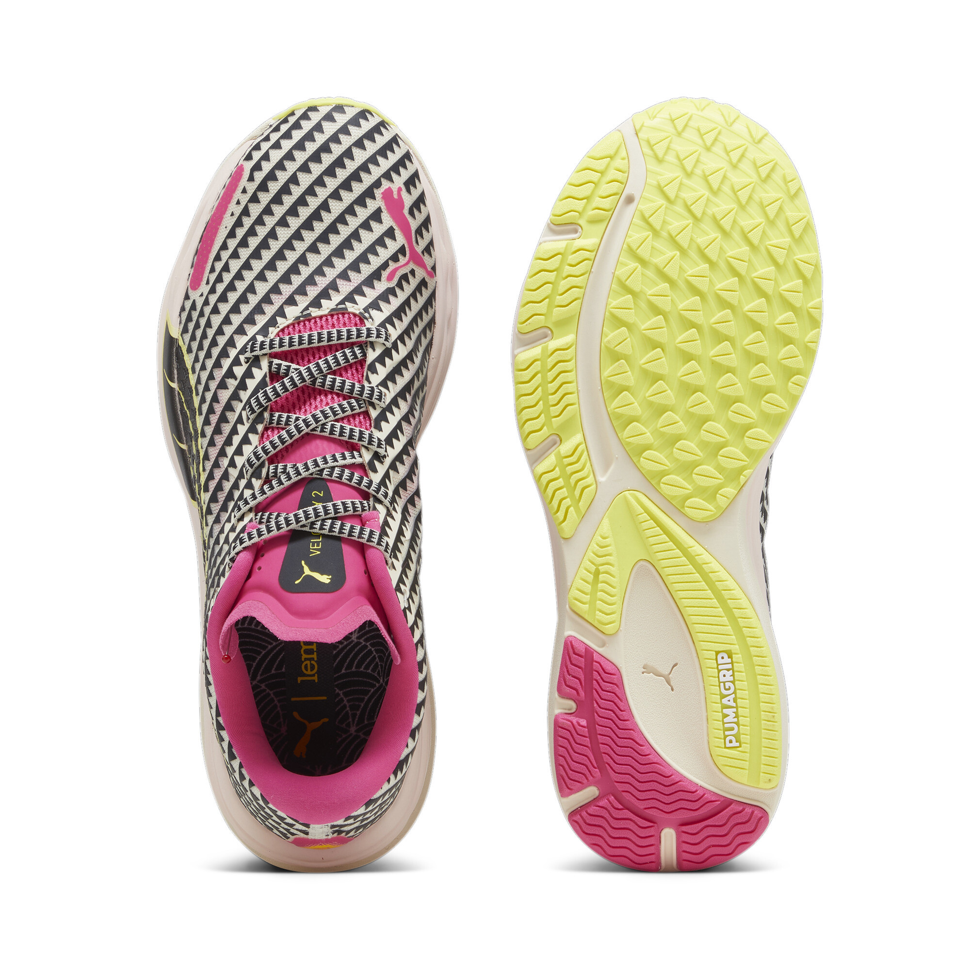 Women's PUMA X Lemlem Velocity NITRO 2 Running Shoes Women In Beige, Size EU 36