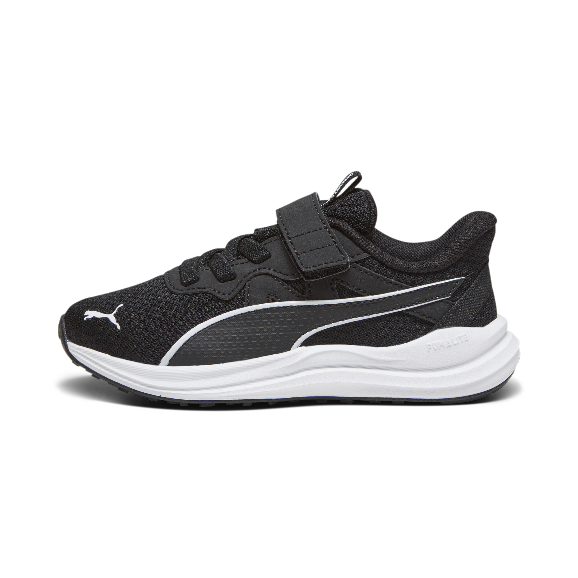 Puma Reflect Lite Laufschuhe Kinder | Black/White | Größe: 28