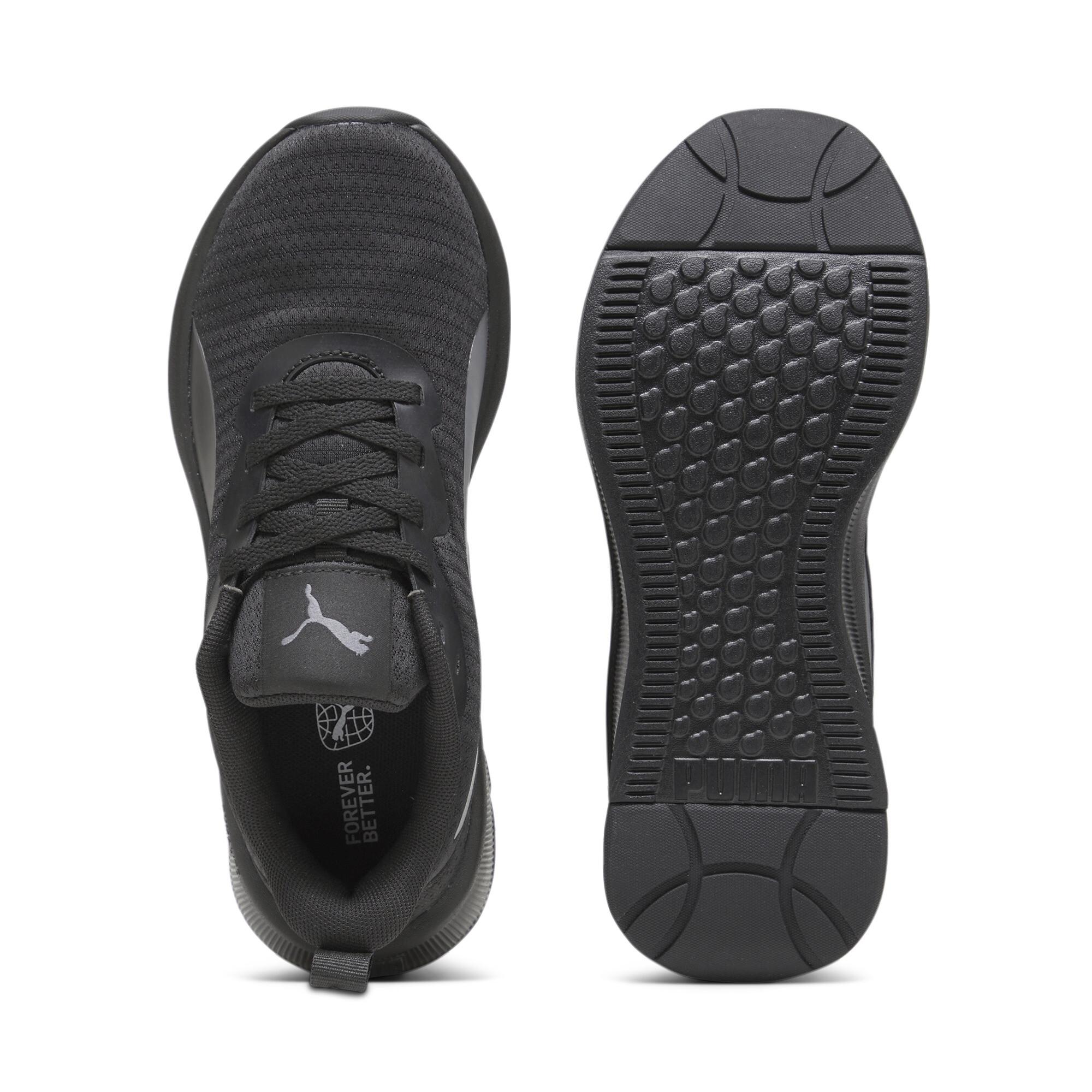 PUMA Flyer Lite Youth Sneakers In Black, Size EU 38.5