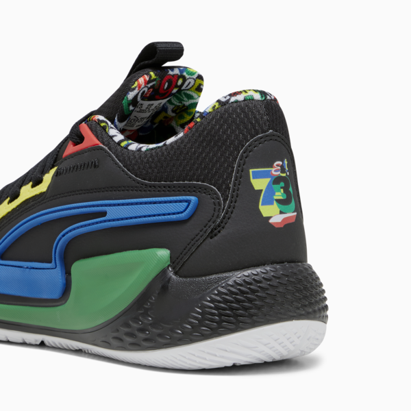 Court Rider Chaos Trash Talk Basketball Sneakers, PUMA Black-Pelé Yellow-Archive Green-Racing Blue-PUMA White, large-ZAF