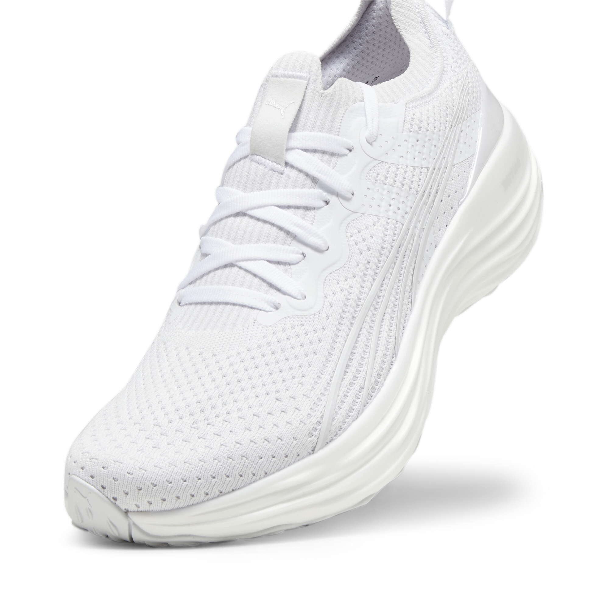 Men's PUMA ForeverRun NITRO Knit Running Shoes In White, Size EU 47