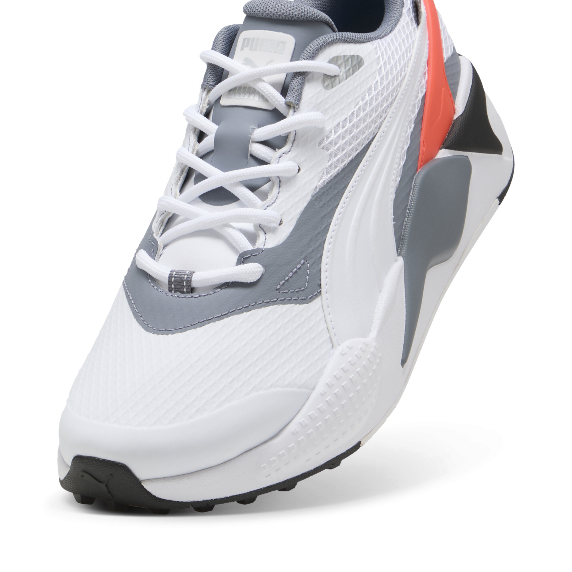 GS-X Efekt golfschoen, Grijs/Rood/Wit, Maat 46,5 | PUMA