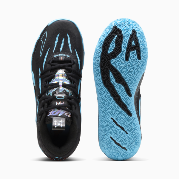 MB.03 Blue Hive Basketball Shoes, PUMA Black-Bright Aqua, large-ZAF