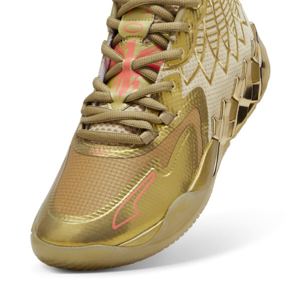 Metallic gold basketball shoes on sale