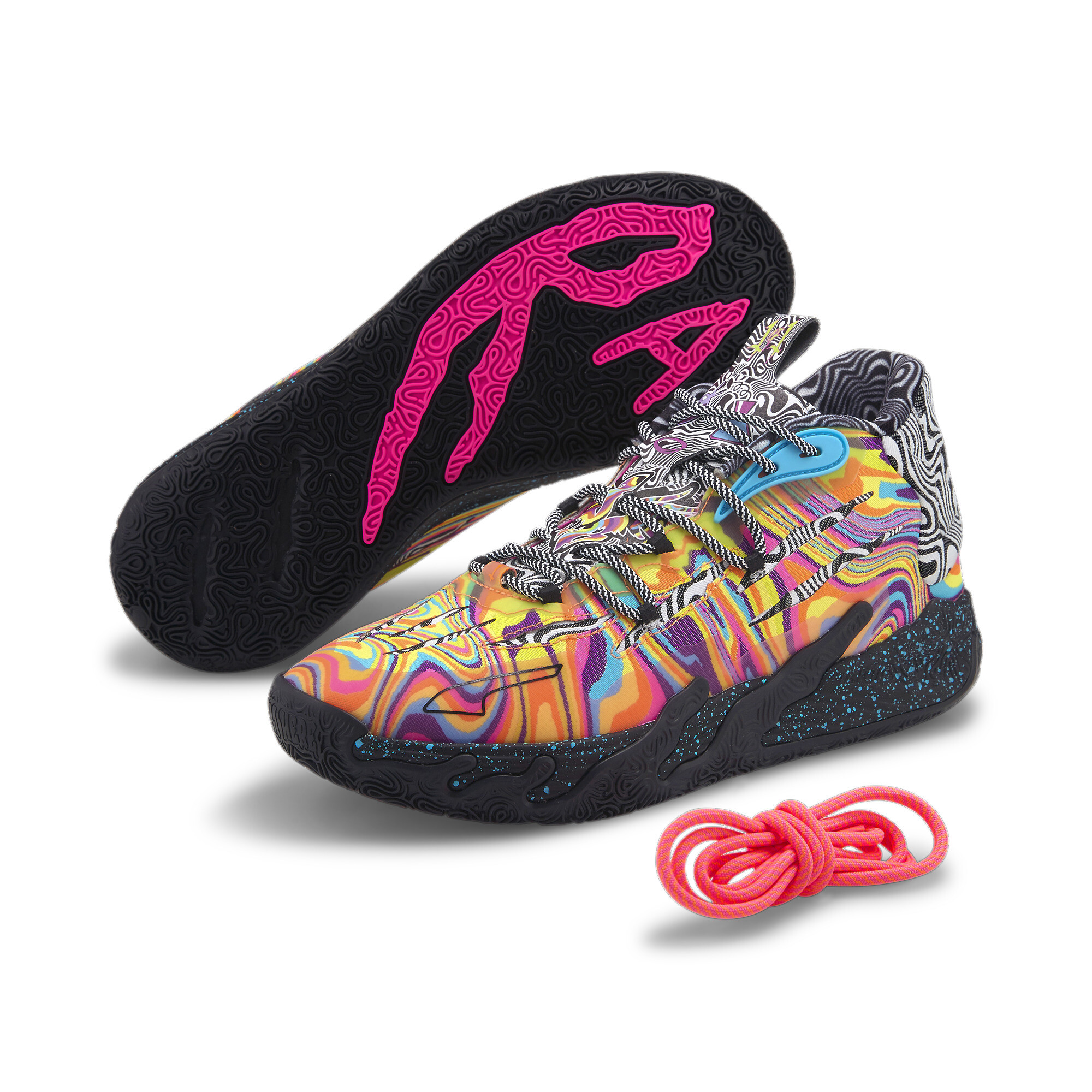 Puma MB.03 Dexter's Laboratory Basketball Shoes, Pink, Size 53.5, Shoes