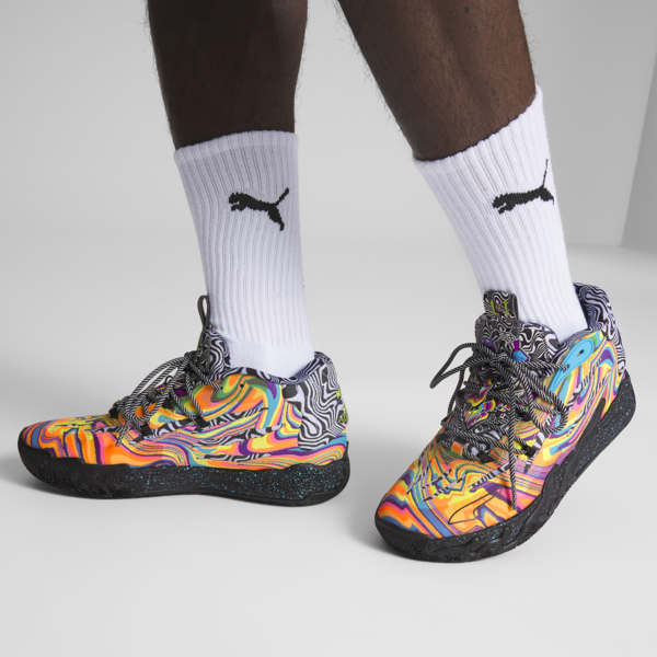 MB.03 Dexter's Laboratory Basketball Shoes, Poison Pink-Fluro Orange Pes, large-ZAF