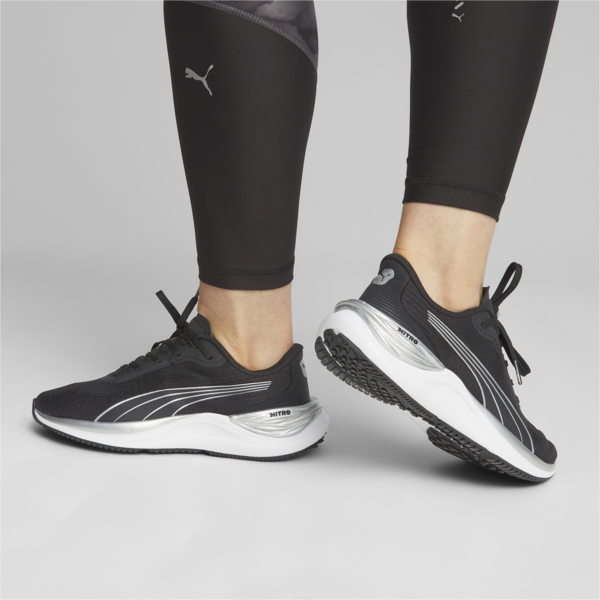Zapatillas de running Electrify NITRO 3 para mujer, PUMA Black-PUMA Silver, large-ARG