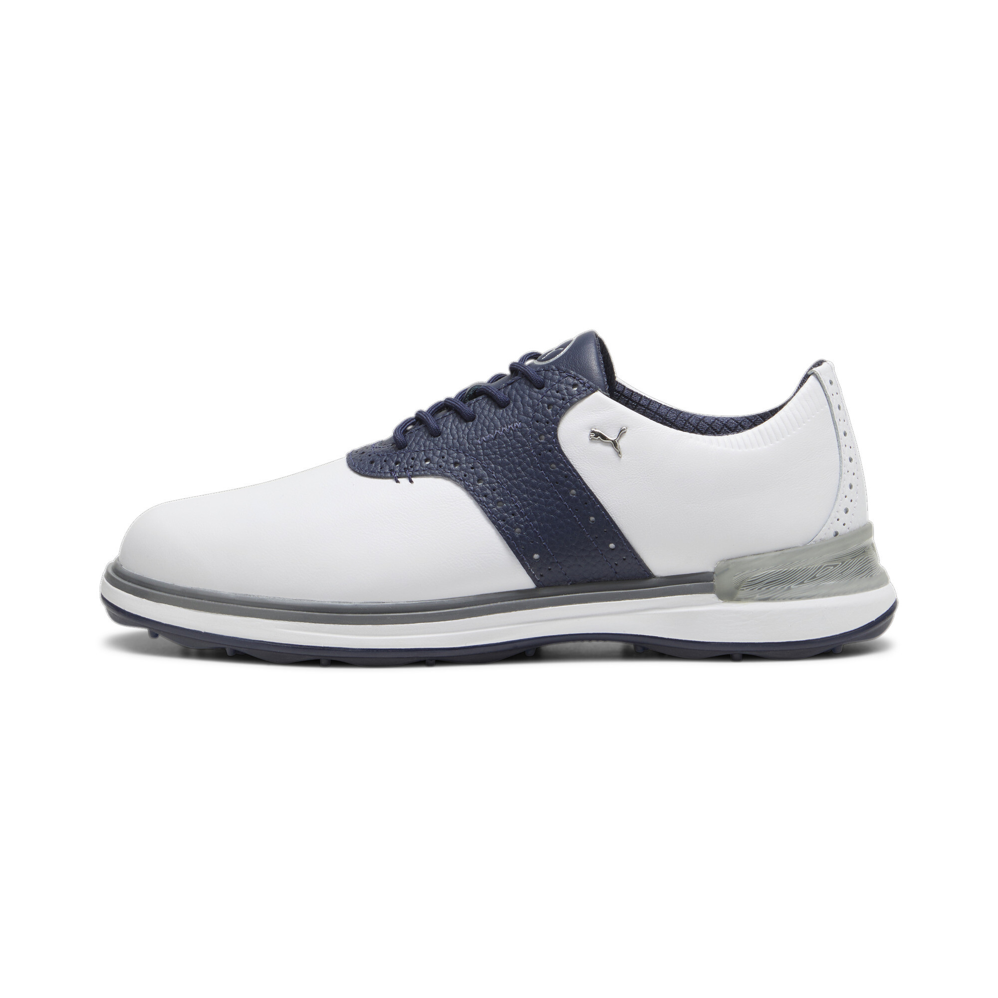 Puma Avant Golfschuhe Herren | Mit Plain | White/Deep Navy/Speed Blue | Größe: 45