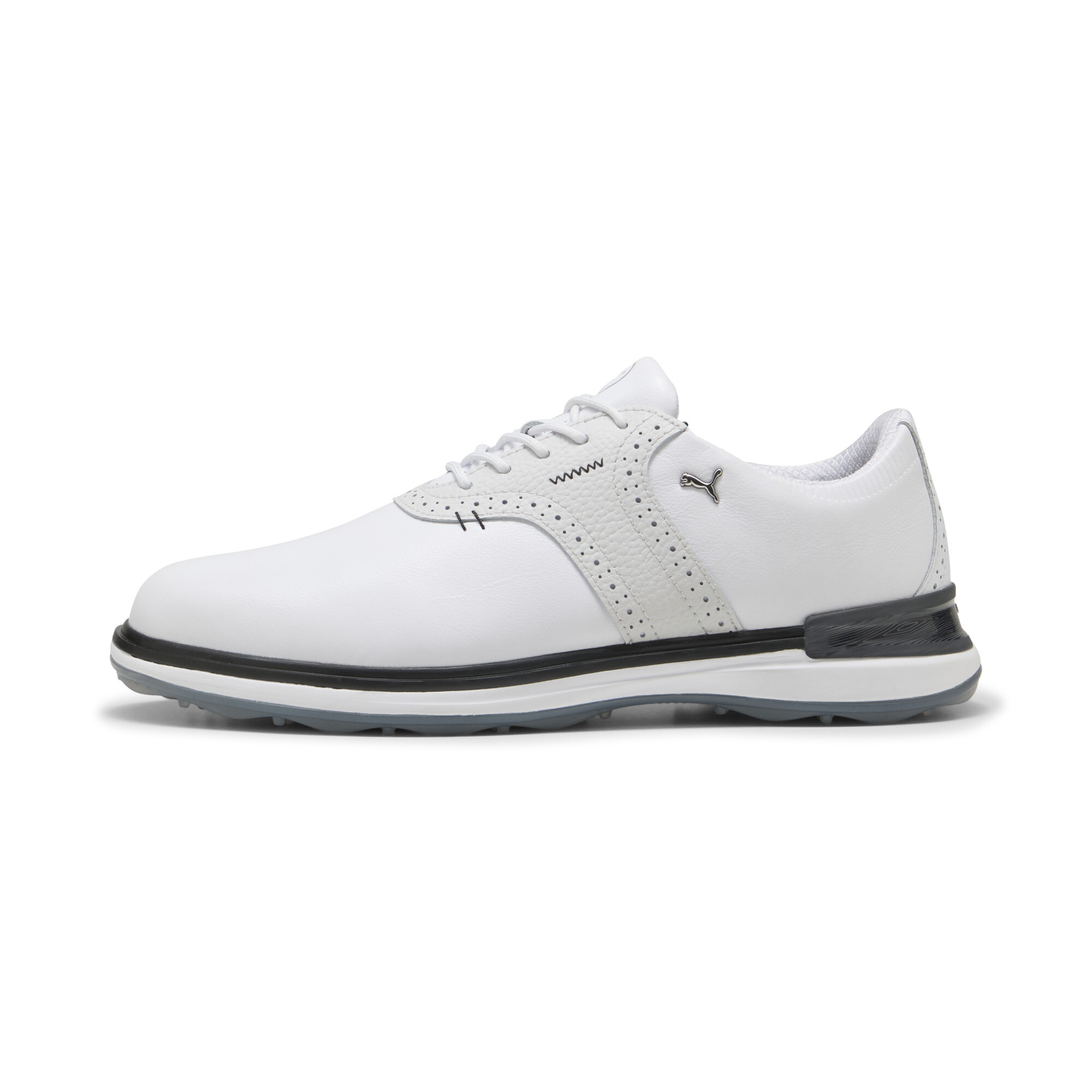 Puma Avant Golfschuhe Herren | Mit Plain | White/Feather Gray/Black | Größe: 46