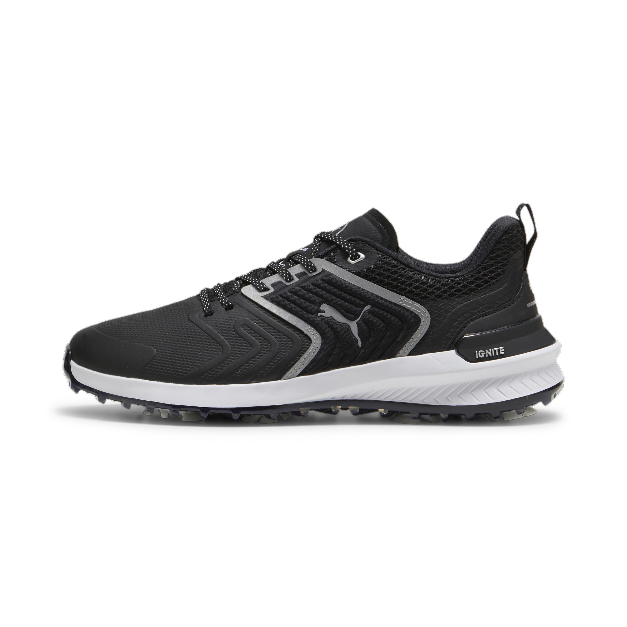 Puma IGNITE Innovate Golfschuhe Herren | Mit Plain | Black/White | Größe: 45