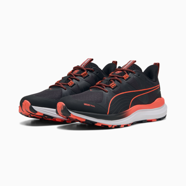 Reflect Lite Trail Running Shoes, PUMA Black-Glowing Red, large-ZAF