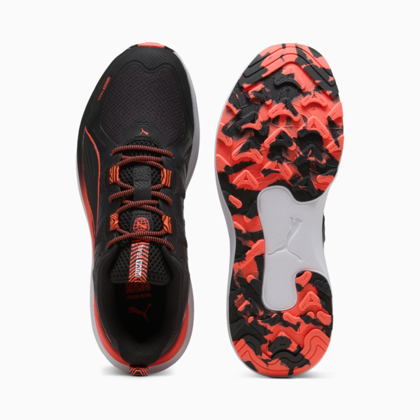 Reflect Lite Trail Running Shoes, PUMA Black-Glowing Red, large-ZAF