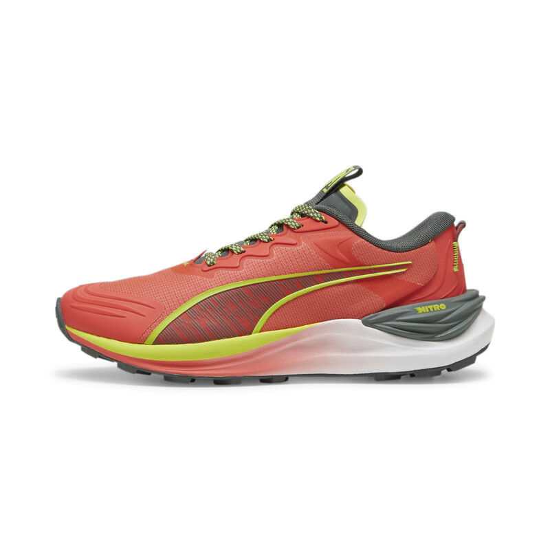 Women s PUMA Electrify NITRO Trail Running Shoes in Red Gray Yellow size UK 6