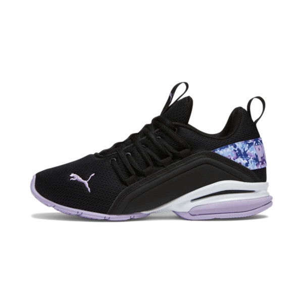 Puma Axelion Mesh First Frost Big Kids' Sneakers In Black-vivid Violet
