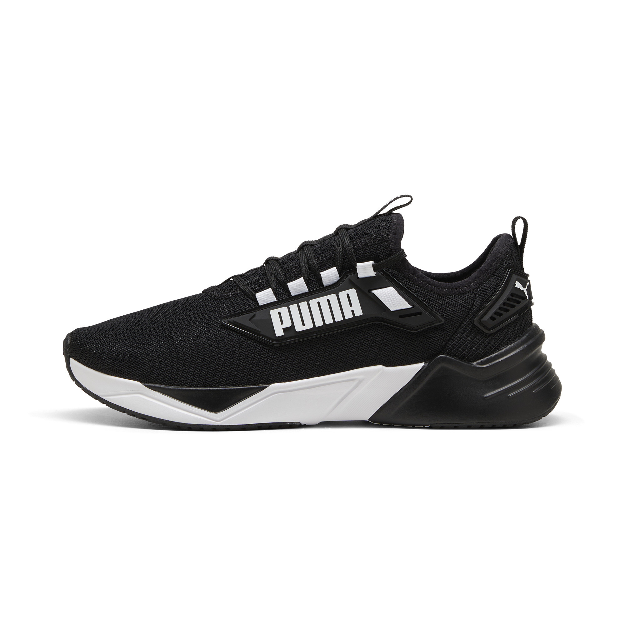 Puma Retaliate 3 Laufschuhe Unisex | Black/White | Größe: 38