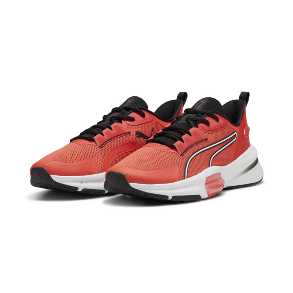 Red and black pumas on sale top