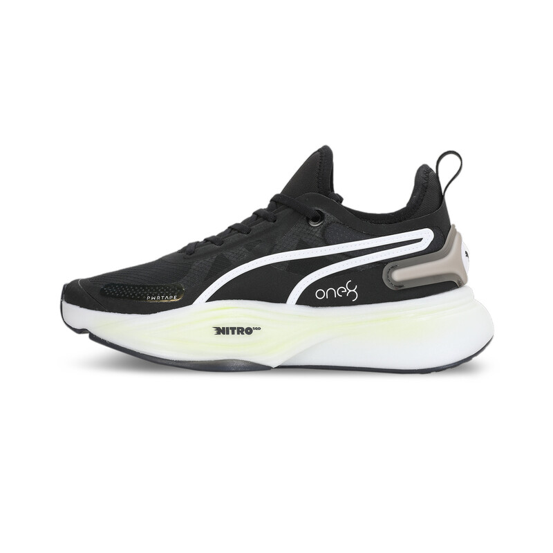 Men's PUMA PWR NITRO Squared One8 Training Shoes in White/Black size UK 7