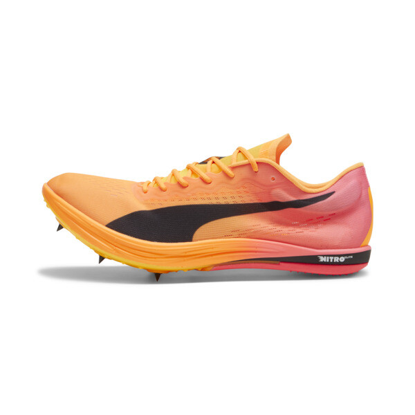 PUMA evoSPEED NITRO Elite 2 Long-Distance Men's Track Spikes Shoes in Sun Stream/Sunset Glow/Black - 379557_01