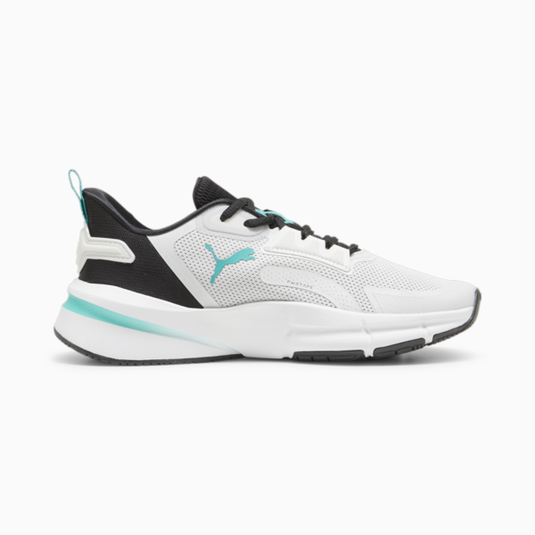 Zapatillas de training PWRFrame TR 3 para mujer, Feather Gray-PUMA Black-Sparkling Green, large-ARG