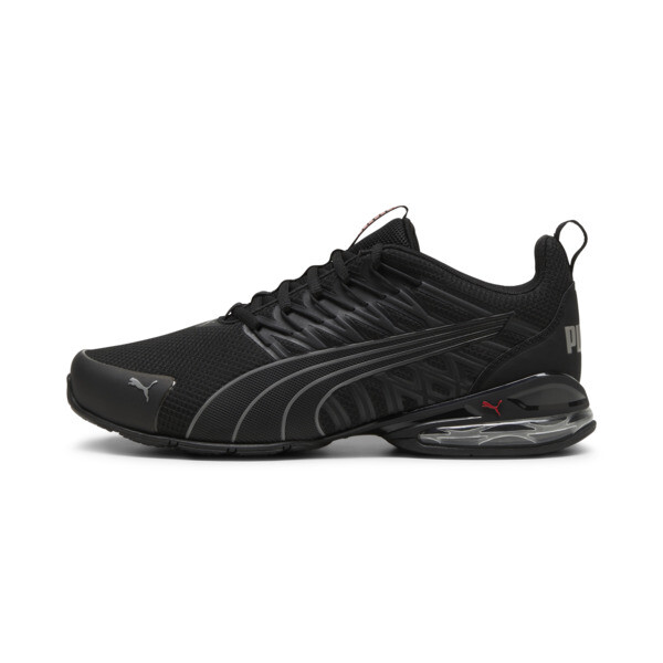 Puma Voltaic Evo Running Shoes In Black-stormy Slate-for All Time Red
