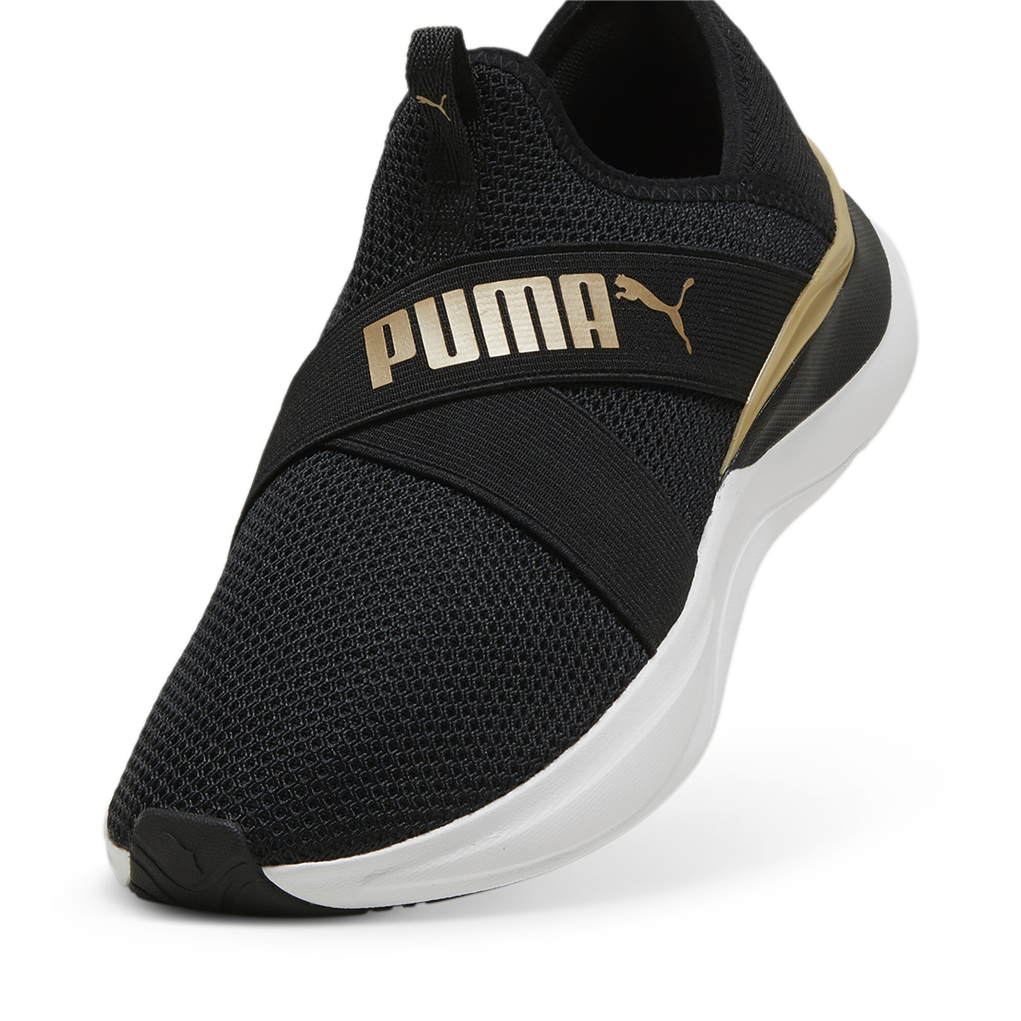 Women's PUMA SOFTRIDE Harmony Slip-On Running Shoe In Black, Size EU 37
