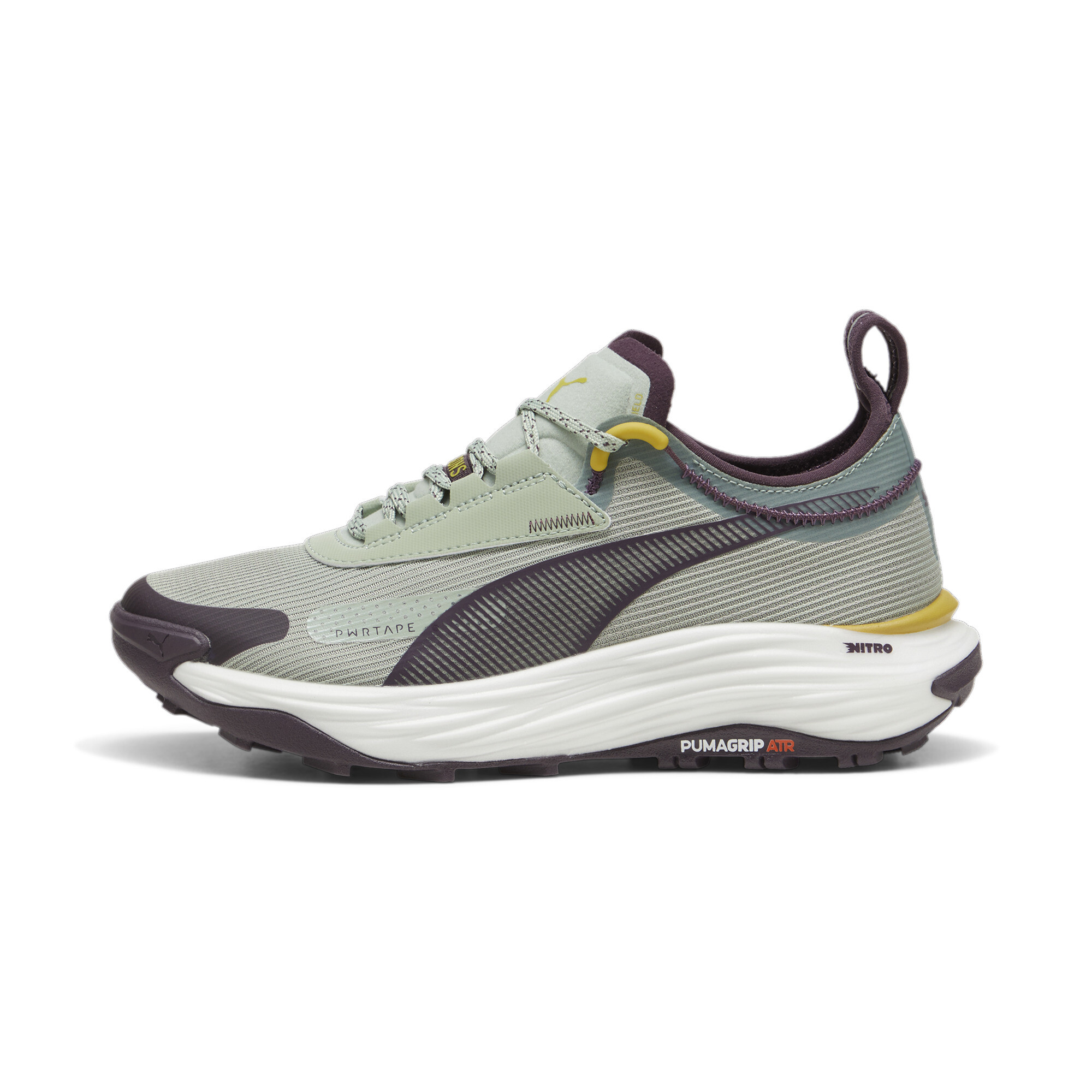 Puma Voyage NITRO™ 3 Trail Running Schuhe Damen | Green Fog/Midnight Plum/Golden Fog | Größe: 42
